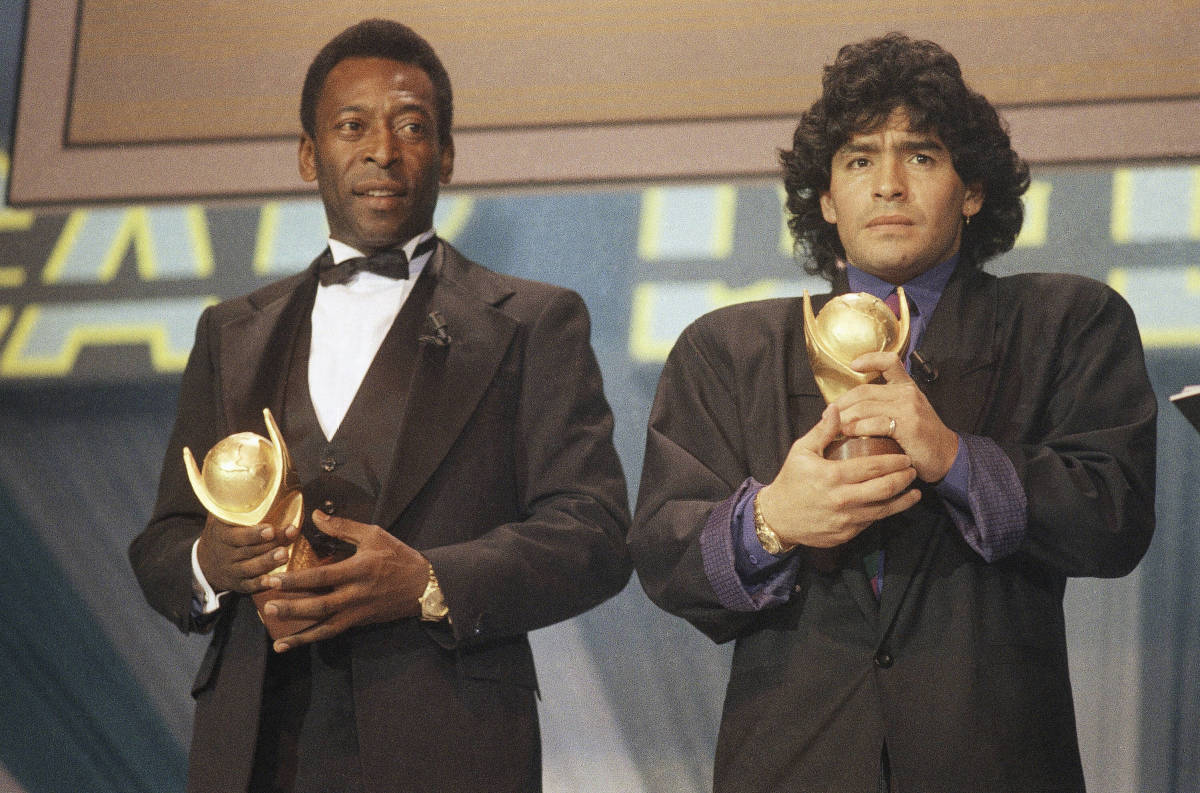 Pelé y Maradona reciben reconocimiento 1987